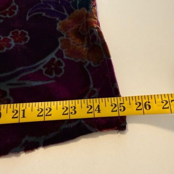 French Laundry Kimono Jacket Purple Floral Velvet Burnout Size 3X Boho, Elegant - Picture 8 of 13